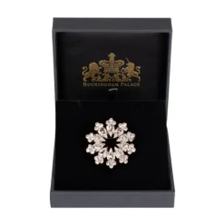 Crystal Decagon Brooch