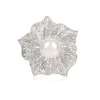 Flower With Pearl Brooch