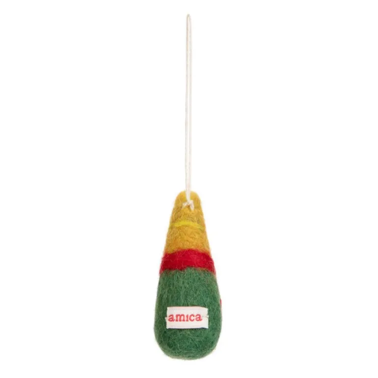 Miniature Champagne Felt Decoration