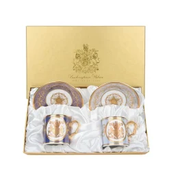Special Edition Lustre Purple And Blue Coffee Cup And Saucer