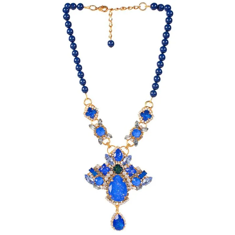 Vicki Sarge Large Blue Necklace